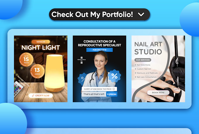 do facebook ads and ad images, ad creatives, instagram post